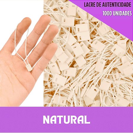 1000 Lacre de Autenticidade Inviolável - 18cm - P/Tag Cor:NATURAL-296