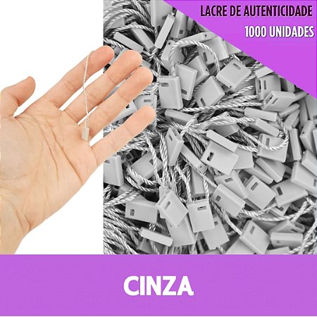 1000 Lacre de Autenticidade Inviolável - 18cm - P/Tag Cor:CINZA-PRATA-300