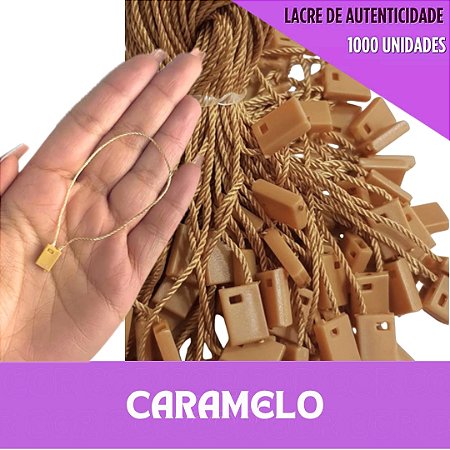 1000 Lacre de Autenticidade Inviolável - 18cm - P/Tag Cor:CARAMELO-267