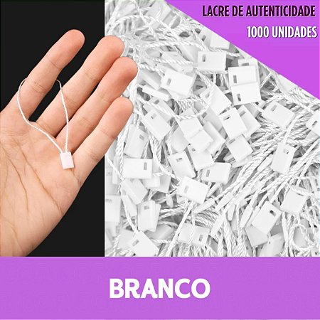 1000 Lacre de Autenticidade Inviolável - 18cm - P/Tag Cor:BRANCO-101