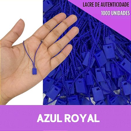 1000 Lacre de Autenticidade Inviolável - 18cm - P/Tag Cor:AZUL-ROYAL-207
