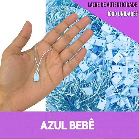 1000 Lacre de Autenticidade Inviolável - 18cm - P/Tag Cor:AZUL-BEBE-177