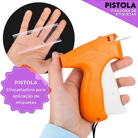 Pistola Aplicador De Etiquetas Tag Fix Punn Para Roupas e Tecidos