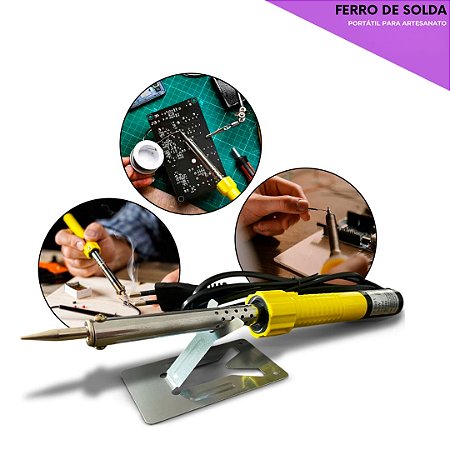 Ferro de Solda Profissional P/Artesanato 127V/30W Potência e Precisão para Projetos de Soldagem