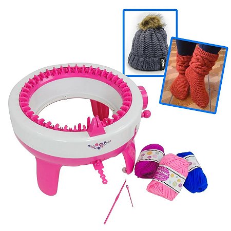 Maquina de Tear Manual Trico - Gorros e Toucas 40 Agulhas Ref: CL-22