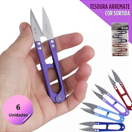 6 Tesouras de Arremate Pic - Cabo Premium de Metal Inoxidavel