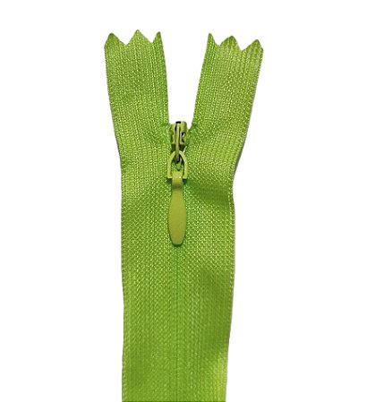 10 Zíper Invisível - 40Cm - Nº3 - COR:VERDE-LIMAO-225