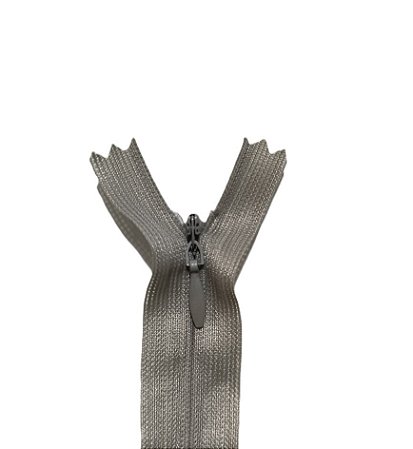 10 Zíper Invisível - 40Cm - Nº3 - COR:CINZA-PRATA-300