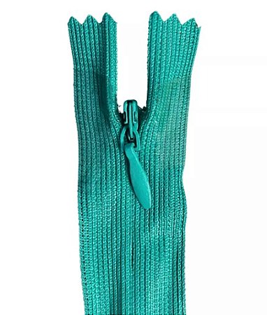 10 Zíper Invisível - 60Cm - Nº3 - COR:VERDE-JADE