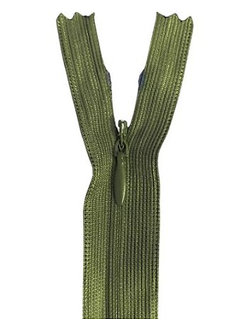 10 Zíper Invisível - 20Cm - Nº3 - COR:VERDE-OLIVA-254