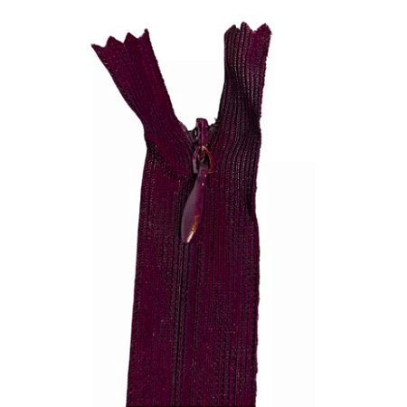 Zíper Invisível - 15Cm - Nº3 - Pct C/100 Unidades COR:VINHO-CLARO-520