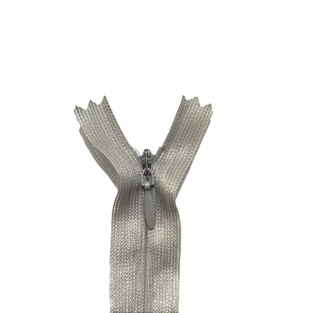 Zíper Invisível - 15Cm - Nº3 - Pct C/100 Unidades COR:CINZA-CLARO-119
