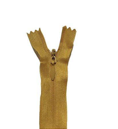 Zíper Invisível - 20Cm - Nº3 - Pct C/100 Unidades COR:MOSTARDA-CLARO-130