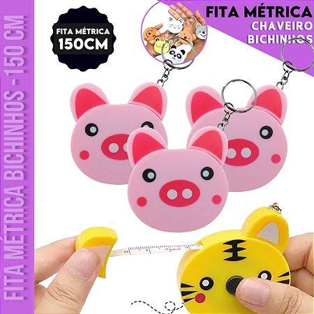 Fita Métrica Porquinho Trena - 150cm - Retrátil Costura Patchwork