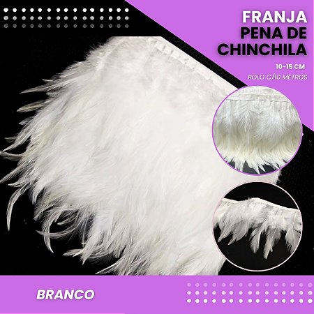 Franja Pena Chinchila Premium - Rolo c/10 Mts COR: BRANCO