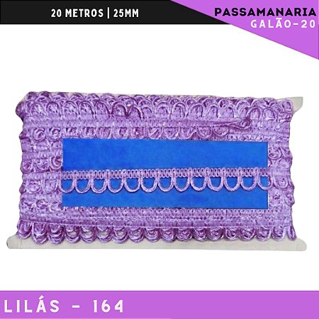 Fita Passamanaria Caseado Galao-20 - Tam: 15mm - Rolo C/20 Mts Cor:Lilas-164