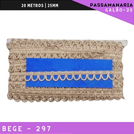 Fita Passamanaria Caseado Galao-20 - Tam: 15mm - Rolo C/20 Mts Cor:Caramelo-267