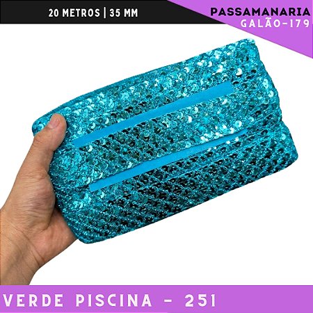 Fita Passamanaria Sereia Galao-179 - Tam: 35mm - Rolo C/20 Mts Cor:Verde-Bebe-251
