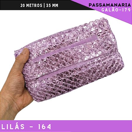 Fita Passamanaria Sereia Galao-179 - Tam: 35mm - Rolo C/20 Mts Cor:Lilas-164