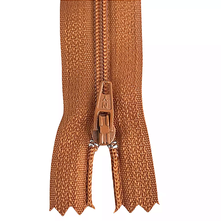 Ziper Comum Nylon Fino - 12cm - Nº3 - Pct C/100 Unidades COR:TELHA-807