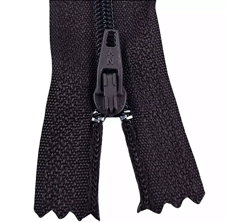Ziper Comum Nylon Fino - 12cm - Nº3 - Pct C/100 Unidades COR:MARROM-CAFE-294