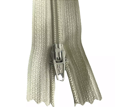 Ziper Comum Nylon Fino - 12cm - Nº3 - Pct C/100 Unidades COR:BEGE-297