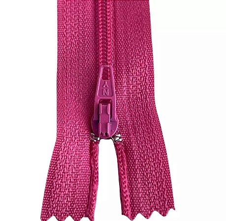 Ziper Comum Nylon Fino - 18cm - Nº3 - Pct C/100 Unidades COR:PINK-312