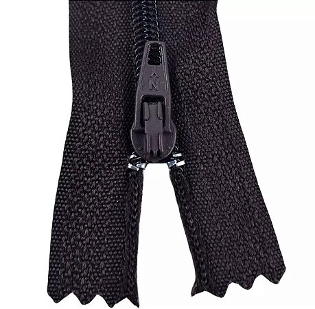 Ziper Comum Nylon Fino - 18cm - Nº3 - Pct C/100 Unidades COR:MARROM-CAFE-294