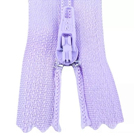 Ziper Comum Nylon Fino - 18cm - Nº3 - Pct C/100 Unidades COR:LILAS-164