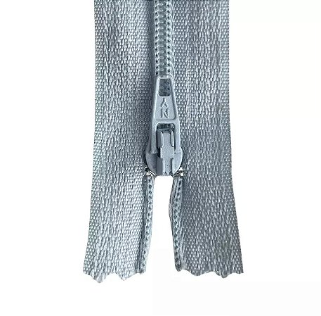 Ziper Comum Nylon Fino - 18cm - Nº3 - Pct C/100 Unidades COR:CINZA-PRATA-300