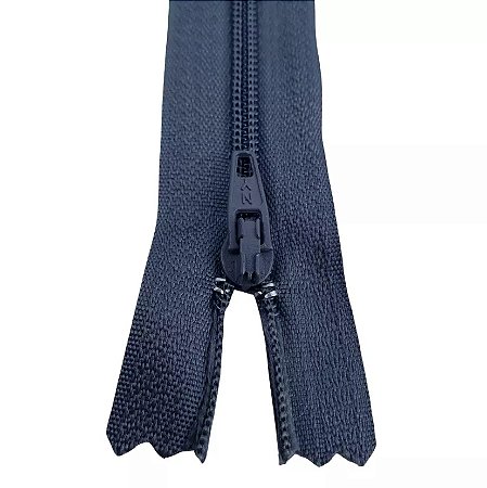 Ziper Comum Nylon Fino - 18cm - Nº3 - Pct C/100 Unidades COR:CINZA-ESCURO-307