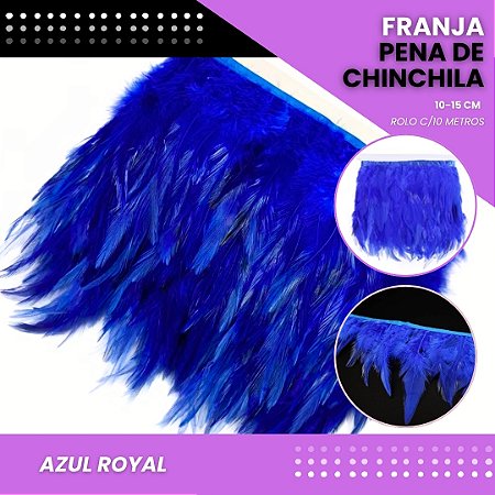 Franja Pena Chinchila Premium - Rolo c/10 Mts COR: AZUL-ROYAL