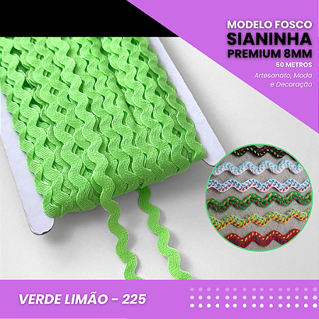 Sianinha - 08mm - Rolo C/50 Mts Cor:Verde-Limao-225