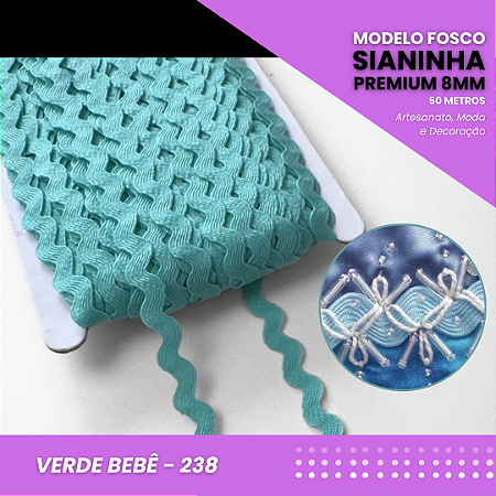 Sianinha - 08mm - Rolo C/50 Mts Cor:Verde-Bebe-251