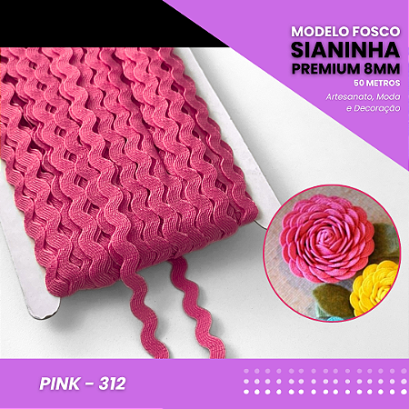 Sianinha - 08mm - Rolo C/50 Mts Cor:Pink-312