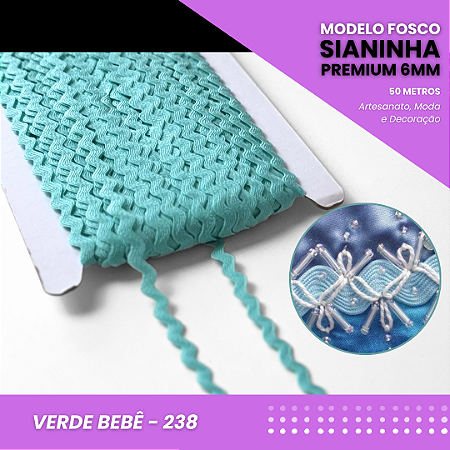 Sianinha Premium - 06mm - Rolo C/50 Mts Cor:Verde-Bebe-251