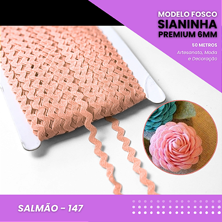 Sianinha Premium - 06mm - Rolo C/50 Mts Cor:Salmao-147