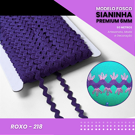 Sianinha Premium - 06mm - Rolo C/50 Mts Cor:Roxo-218