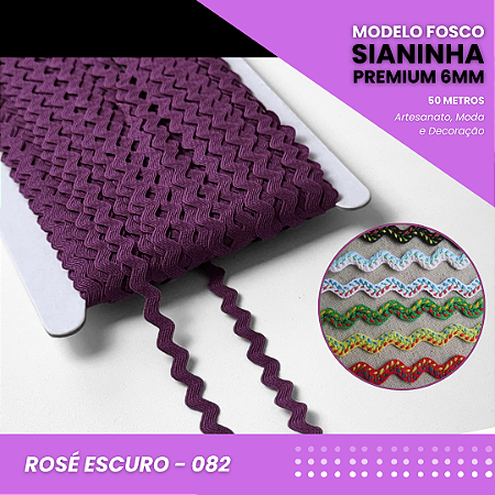 Sianinha Premium - 06mm - Rolo C/50 Mts Cor:Rose-Escuro-82