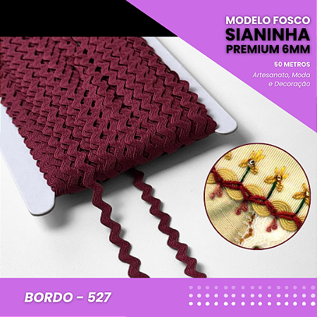 Sianinha Premium - 06mm - Rolo C/50 Mts Cor:Bordo-527