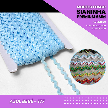 Sianinha Premium - 06mm - Rolo C/50 Mts Cor:Azul-Bebe-177