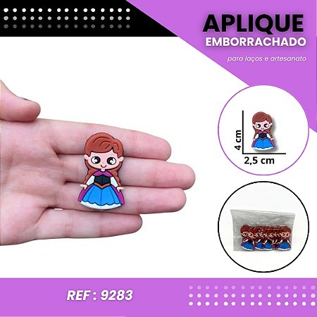Aplique Emborrachado Para Laços - Princesa Anna Frozen 2 Ref: 9283