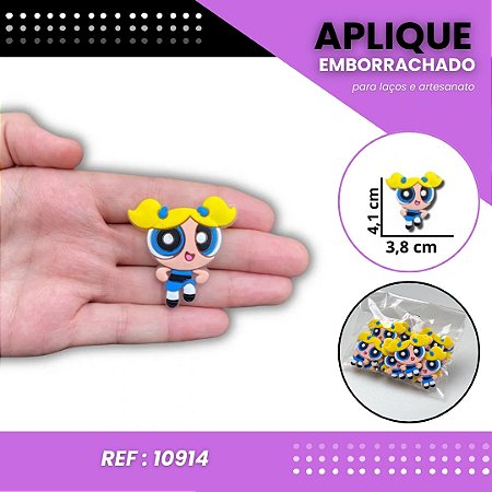 Aplique Emborrachado Para Laços - Lindinha Super Poderosas Ref: 10914