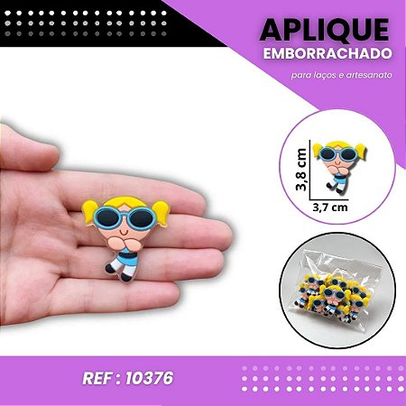 Aplique Emborrachado Para Laços - Lindinha Óculos Super Poderosas Ref: 10376