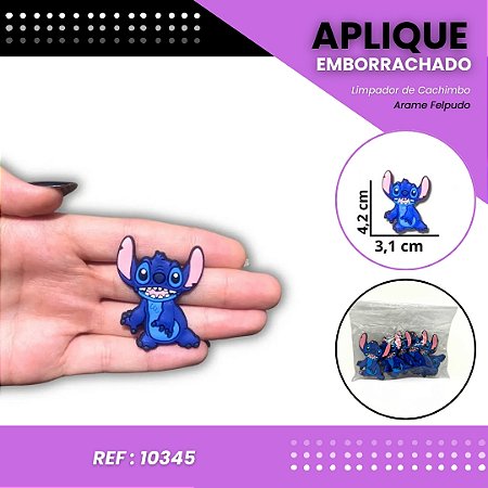 Aplique Emborrachado Para Laços - Stitch Ref: 10345