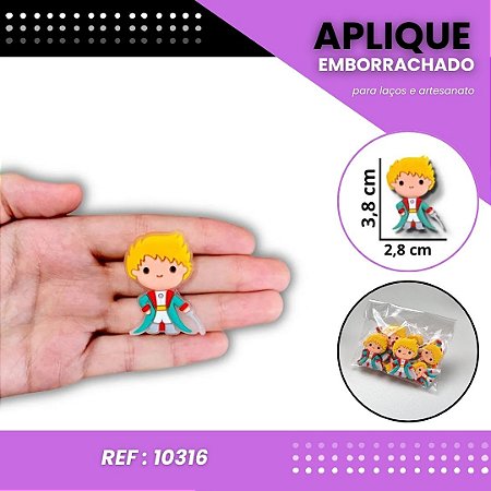 Aplique Emborrachado Para Laços - Pequeno Principe Ref: 10316