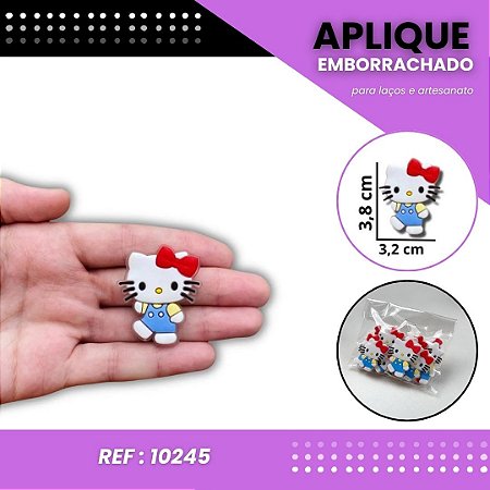 Aplique Emborrachado Para Laços - Hello Kitty Lilás Ref: 10245