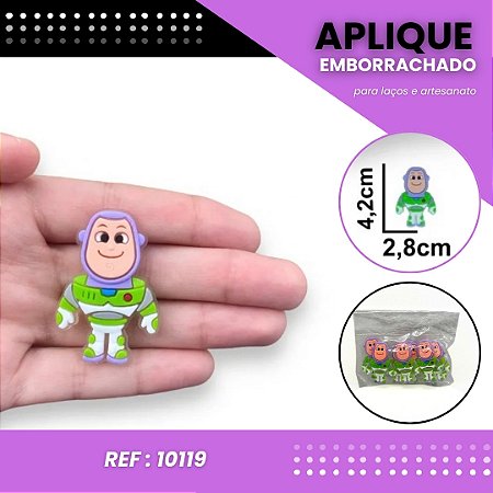 Aplique Emborrachado Para Laços - Buzz Lightyear Toy Story Ref: 10119