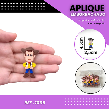 Aplique Emborrachado Para Laços - Wood Toy Story Ref: 10118