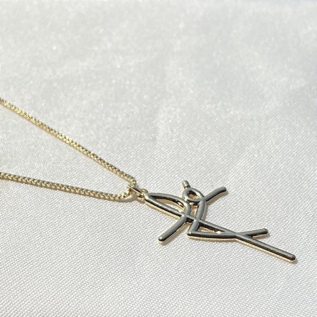 Colar Fé Banhado Em Ouro 18k